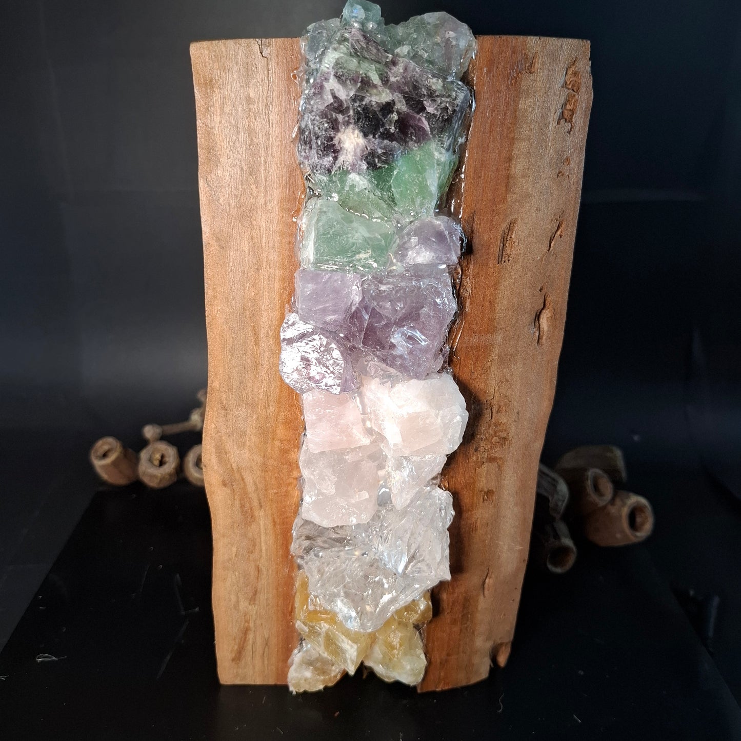 Upright Rainbow and Eucalyptus lamp