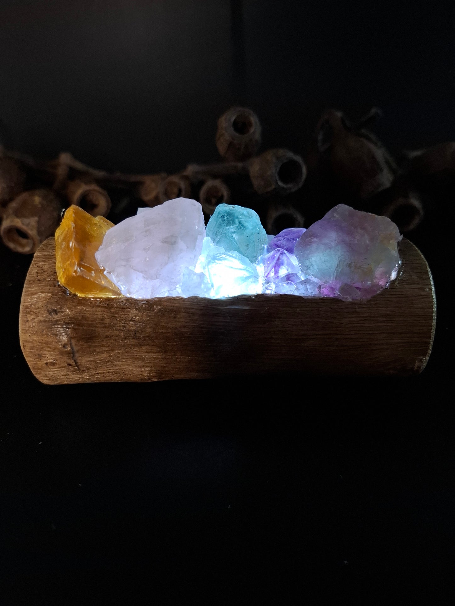 Mini colourful crystal lamp