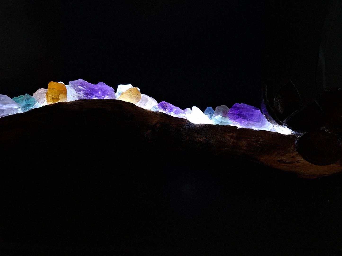 Large rainbow crystal lamp