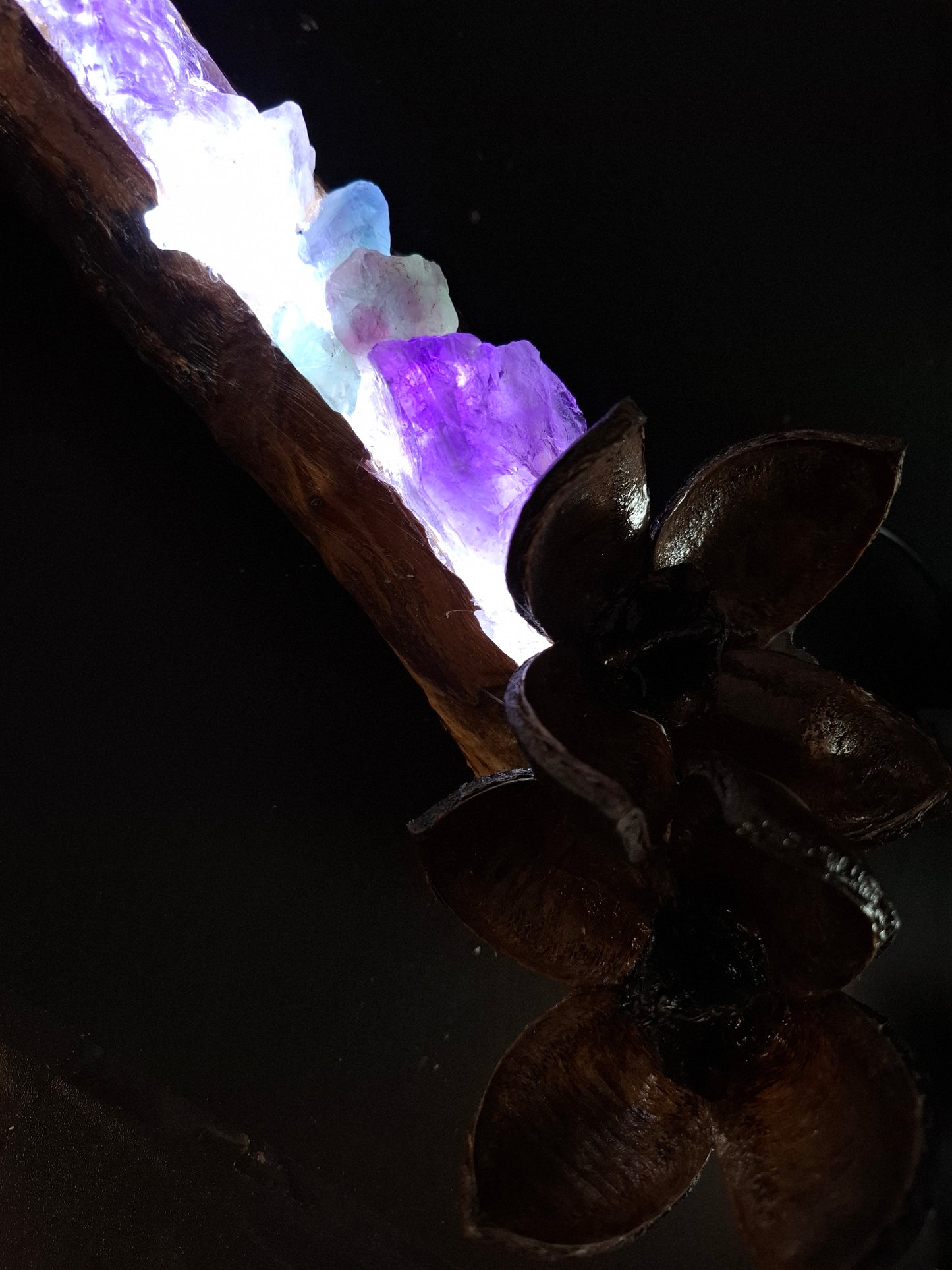 Large rainbow crystal lamp