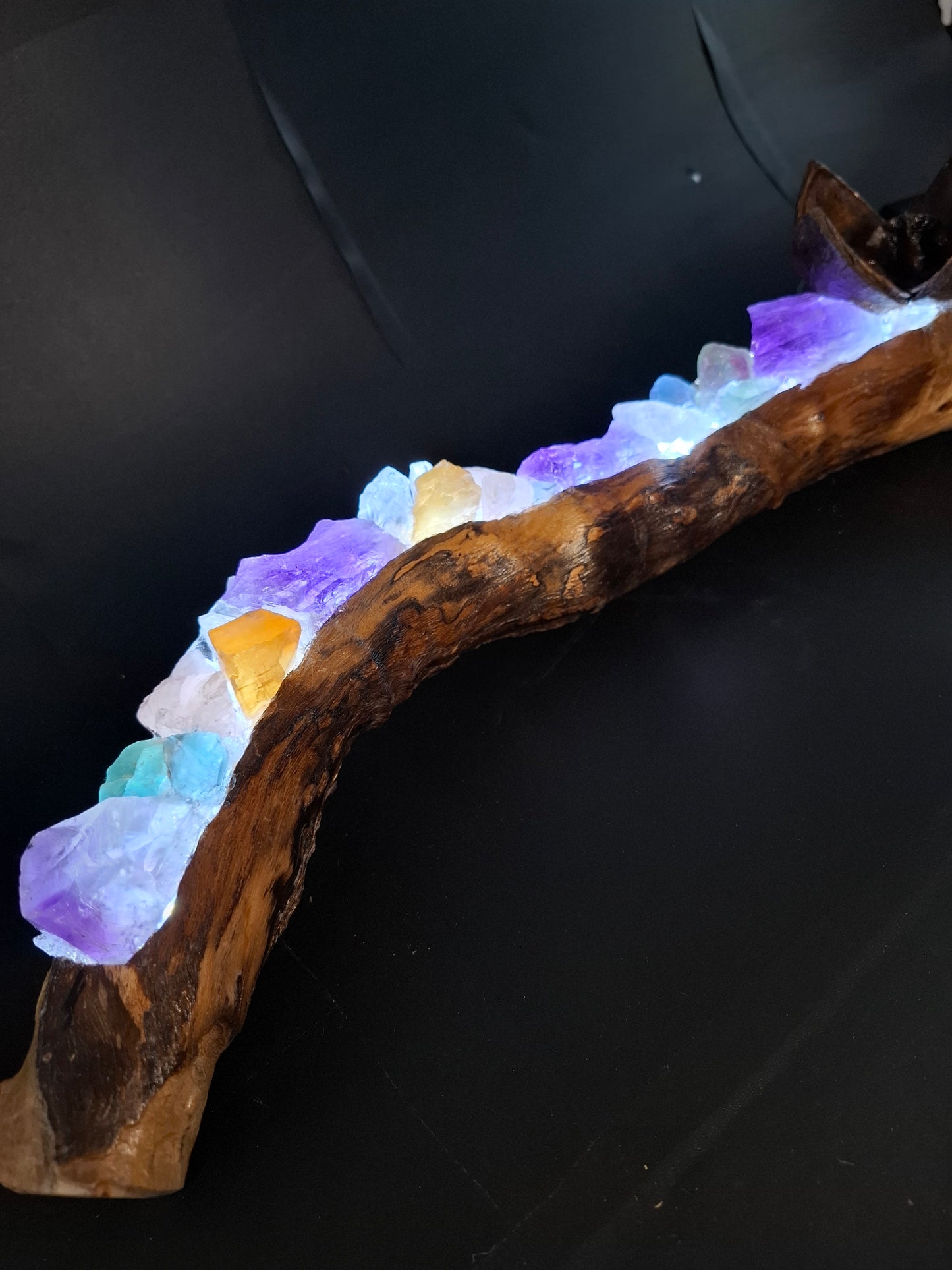 Large rainbow crystal lamp