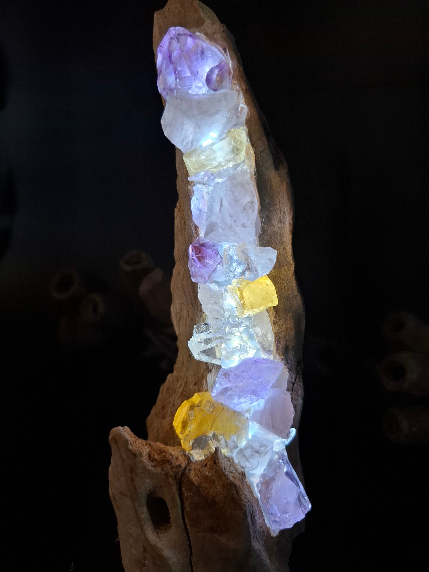 Self care crystal lamp standing