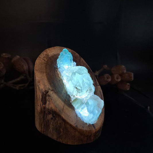 Fluorite and eucalyptus lamp