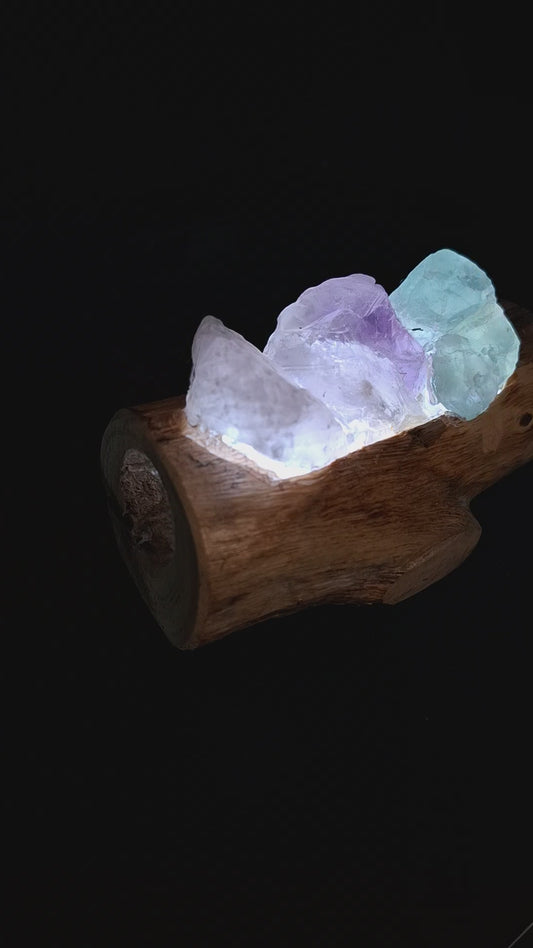Tricolour crystal lamp mini