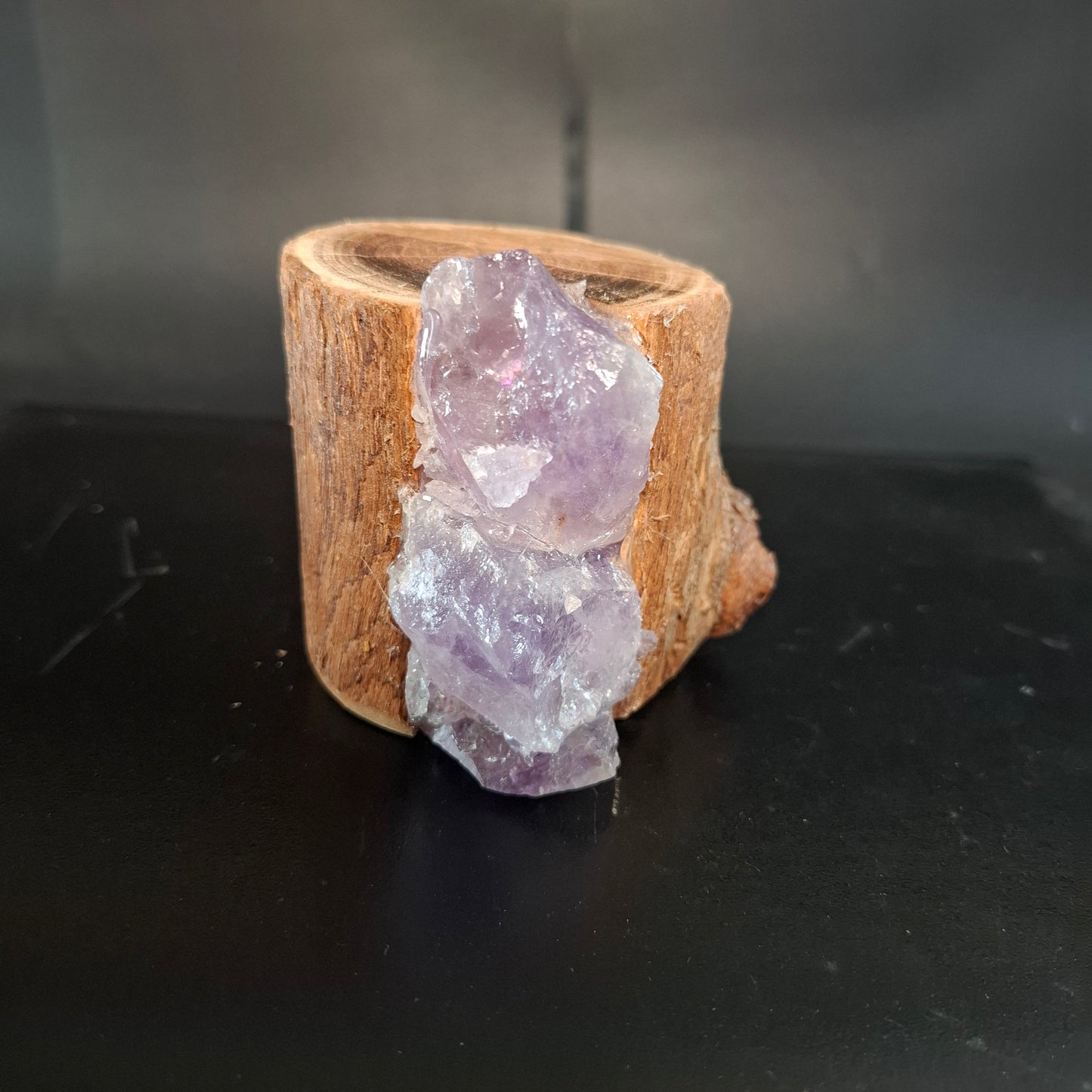 Mini Amethyst & Eucalyptus lamp