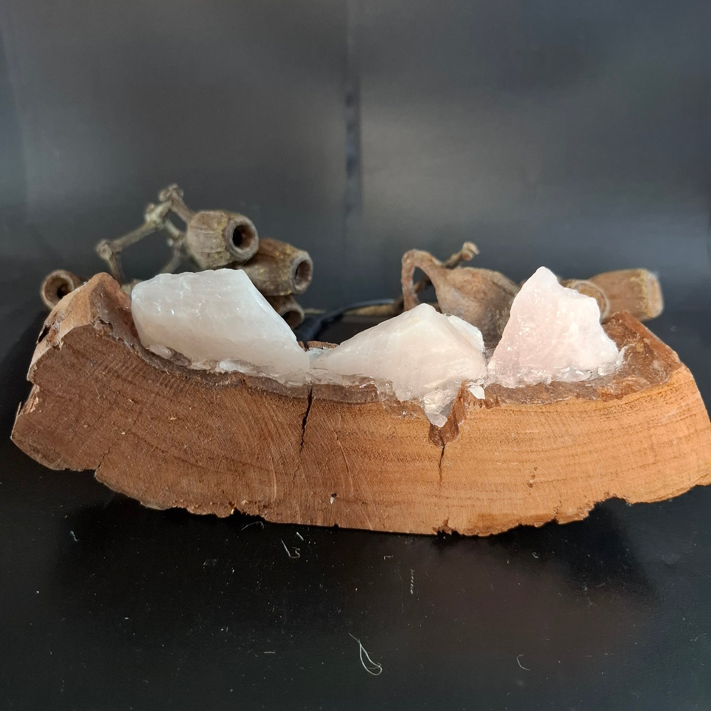 Rose quartz and Eucalyptus lamp